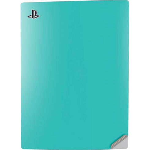 Aqua Blue Blue Solid PS5 Digital Edition Console Skin